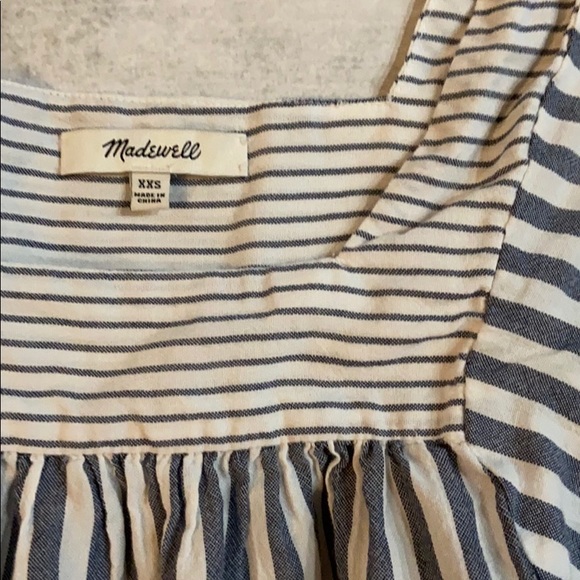 MADEWELL striped butterfly top blue white - Picture 5 of 6